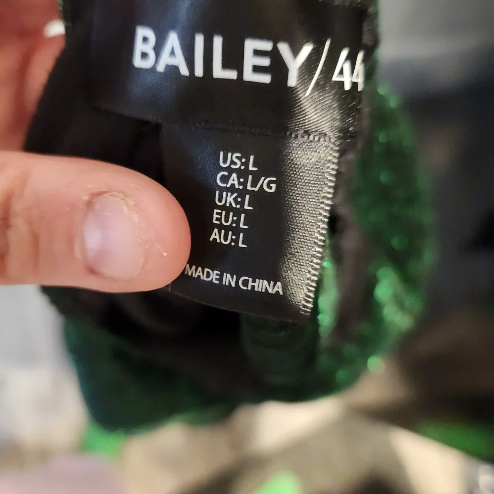 Bailey 44 Green Shimmer Blouse Size L Euc - Picture 4 of 4